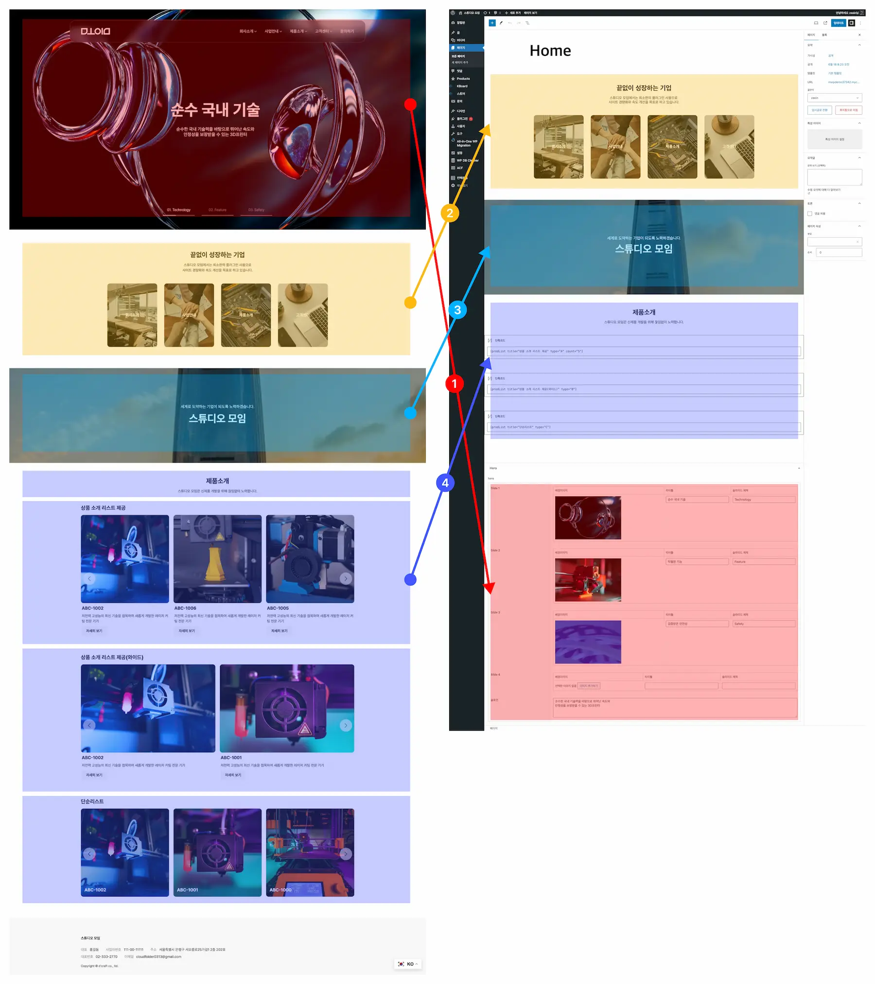 기업/회사/소개반응 C 27 page home flow