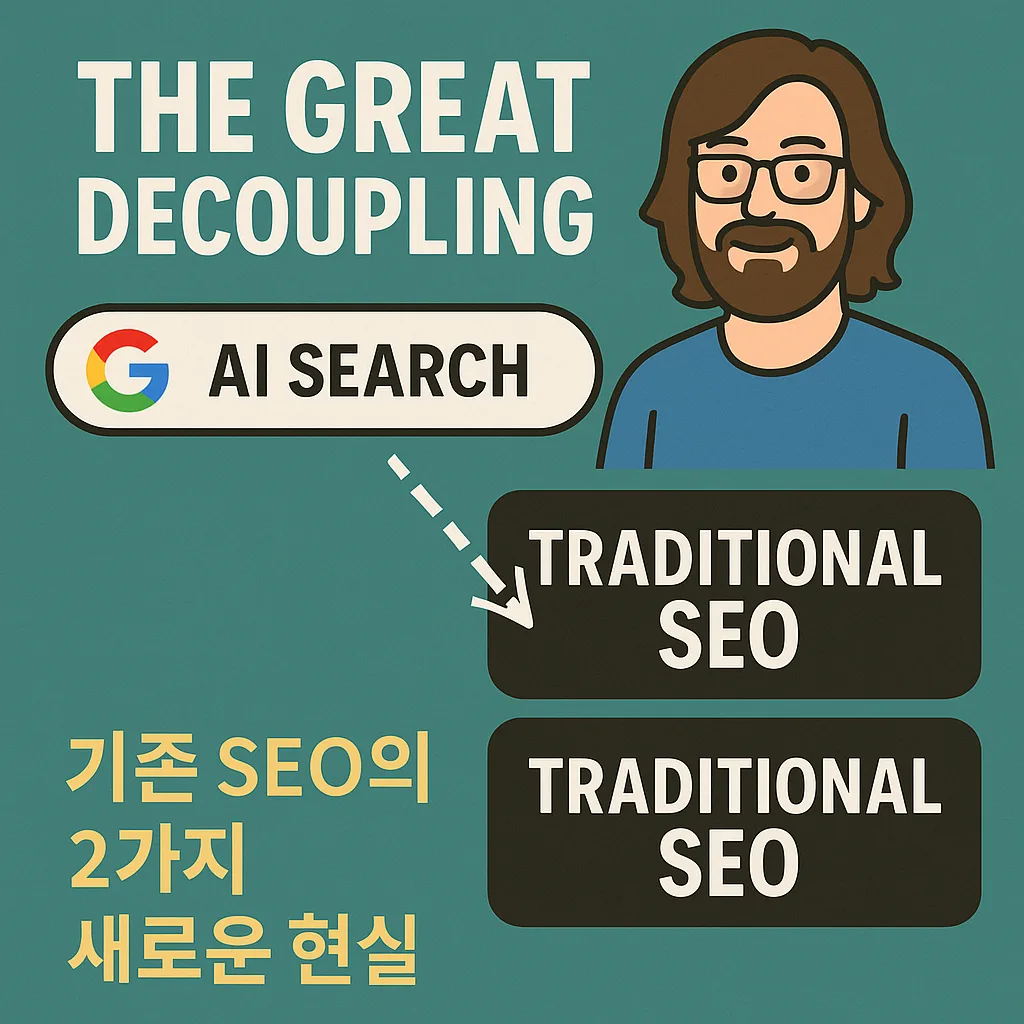 구글 AI 검색으로의 전환: 기존 SEO의 2가지 새로운 현실 1 구글 AI 검색으로의 전환 기존 SEO의 2가지 새로운 현실
